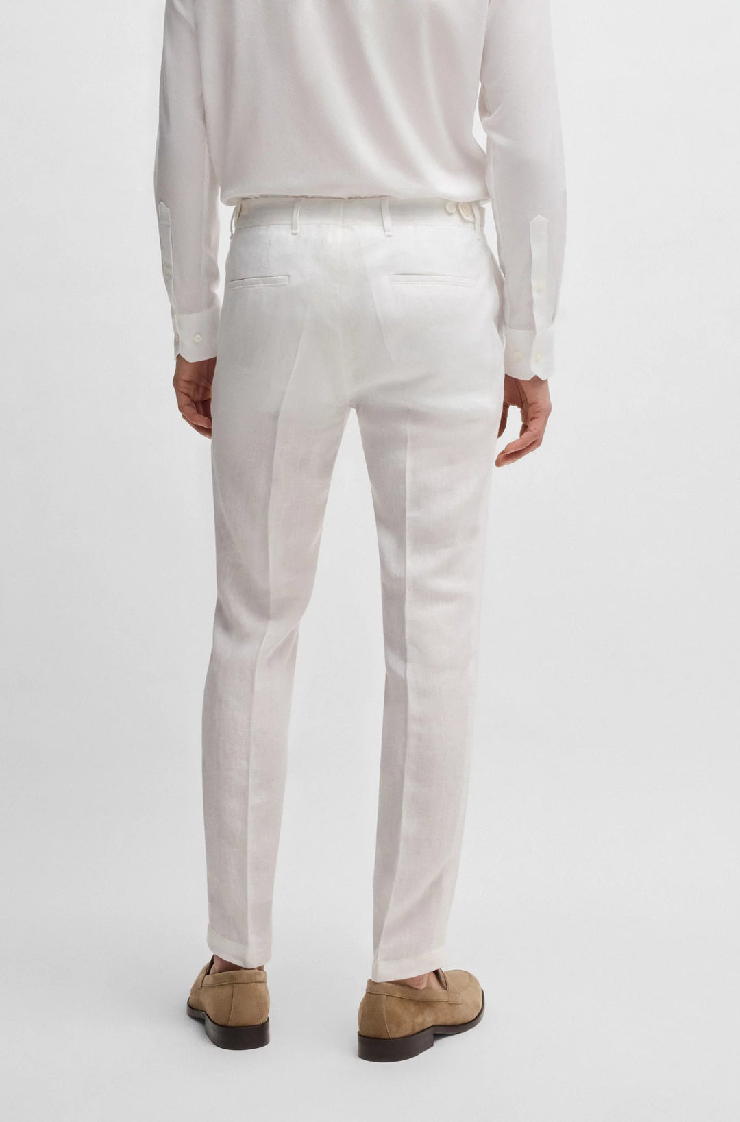 Boss Formal trousers in linen canvas