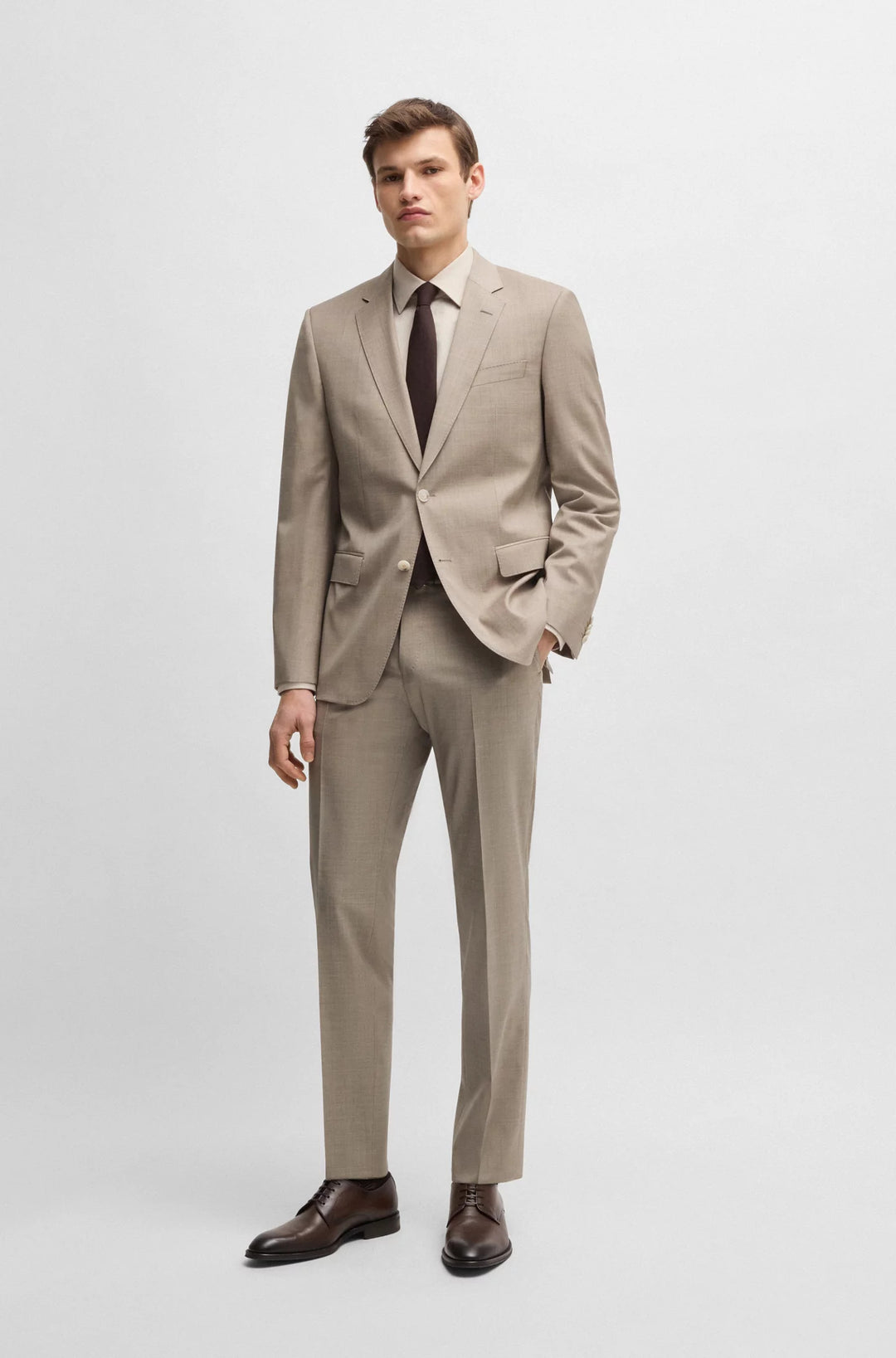Boss Slim-fit suit in virgin wool