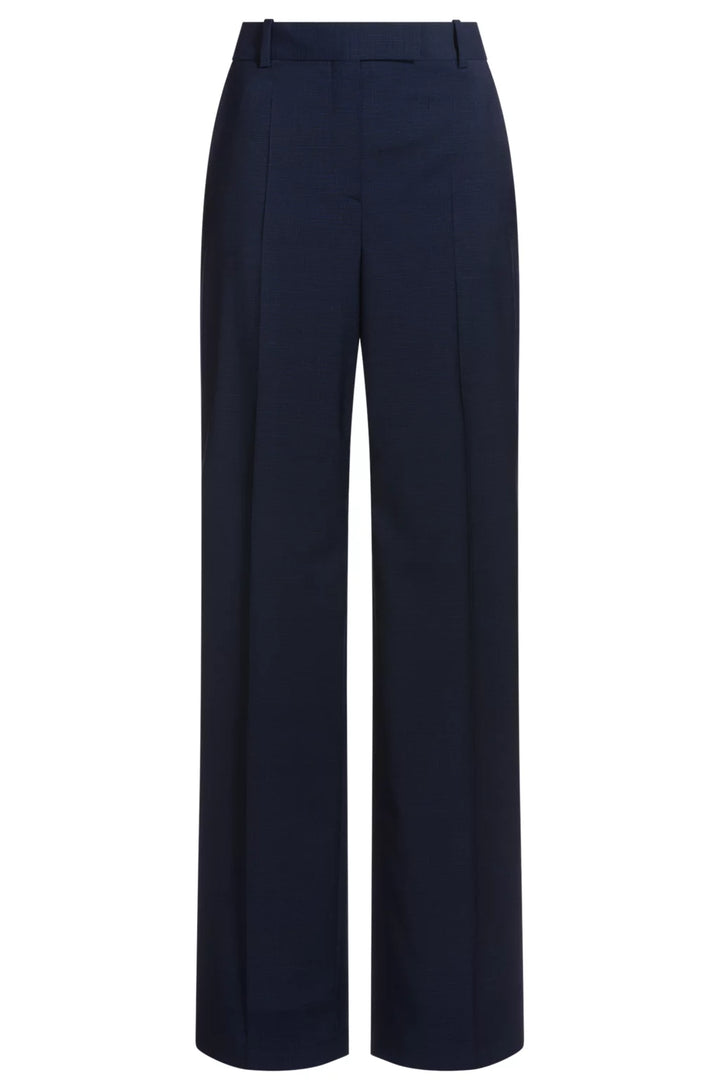 BOSS REGULAR-FIT TROUSERS IN MICRO-CHECK VIRGIN WOOL