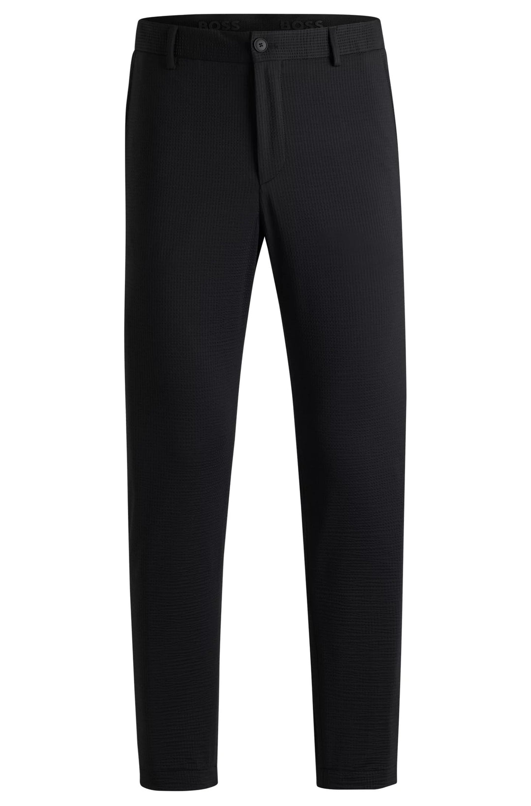 Boss Washable formal trousers in stretch seersucker fabric