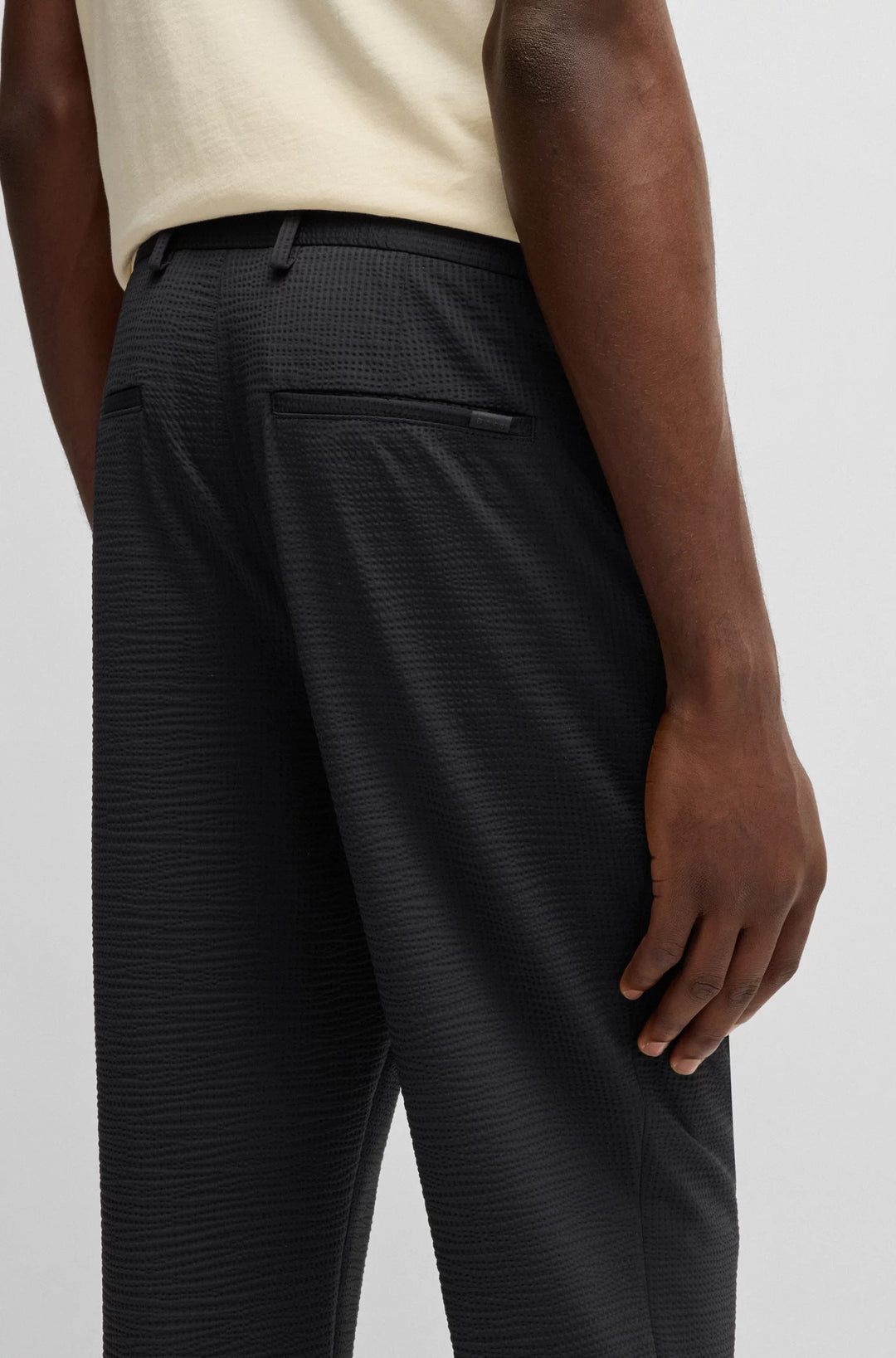Boss Formal trousers in washable super-flex fabric