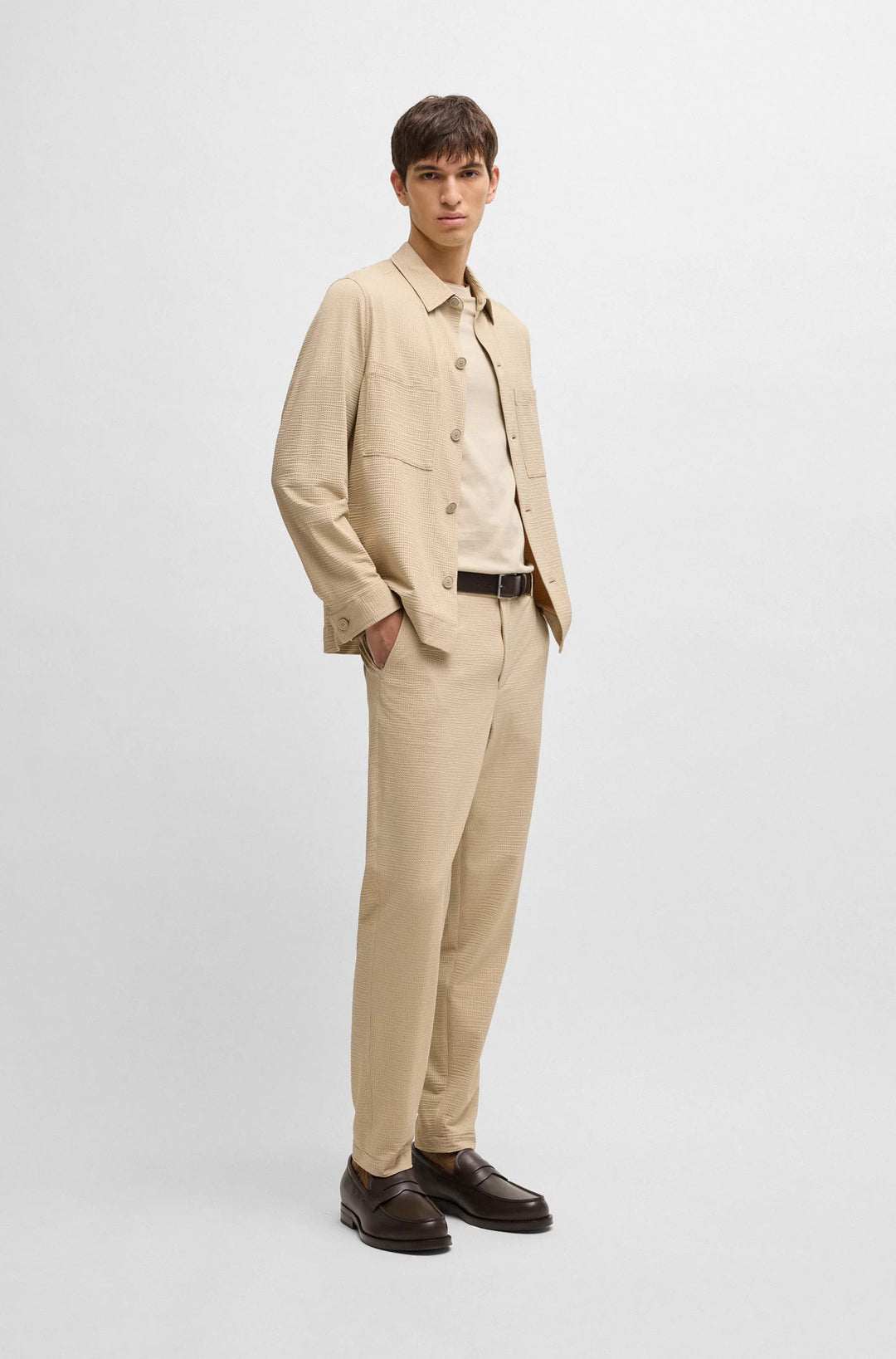 Boss Formal trousers in washable super-flex fabric
