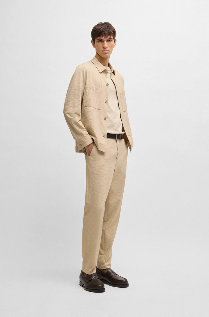Boss Formal trousers in washable super-flex fabric