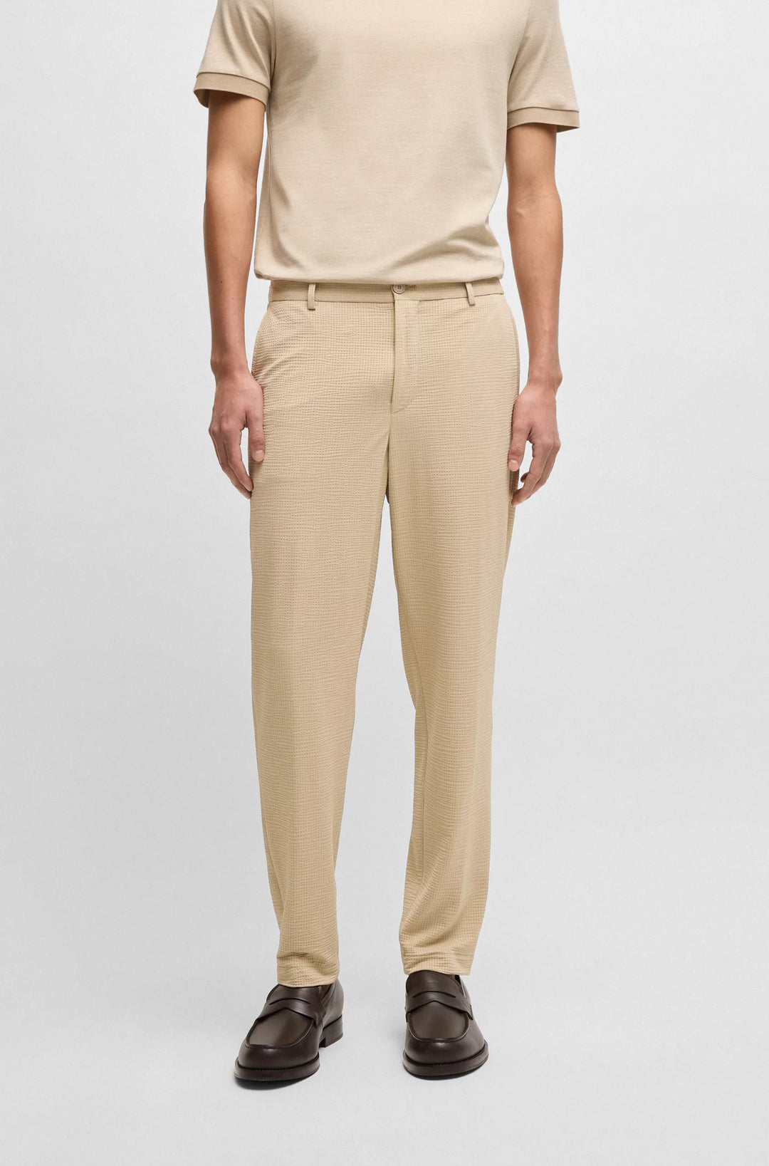 Boss Formal trousers in washable super-flex fabric