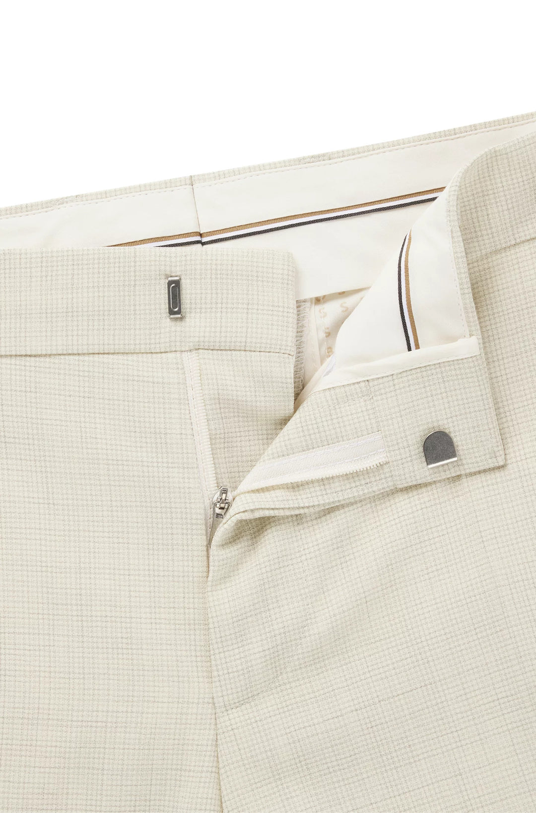 Boss Formal trousers in a patterned virgin-wool blend