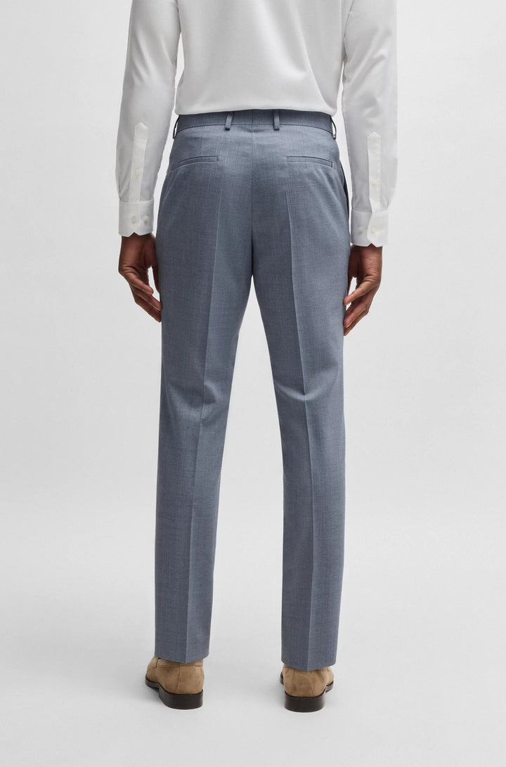Boss Formal trousers in a patterned virgin-wool blend