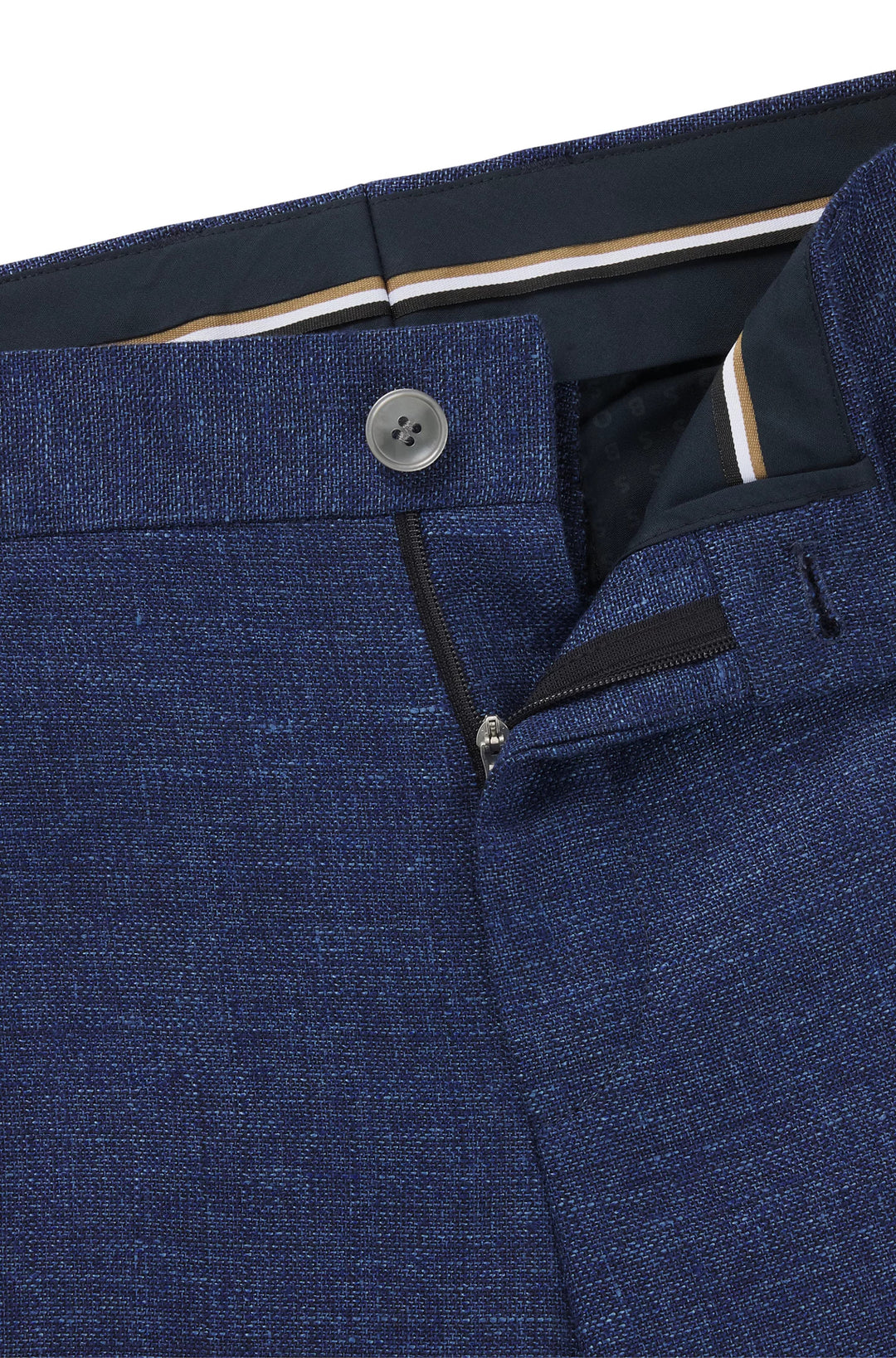 Boss Formal trousers in micro-patterned stretch fabric