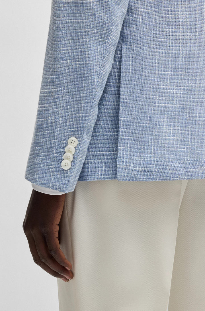 Boss Slim-fit blazer in micro-patterned fabric