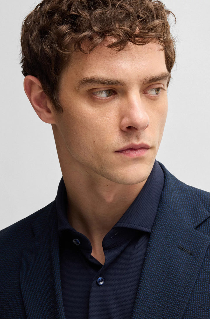 Boss Two-piece suit in performance-stretch seersucker