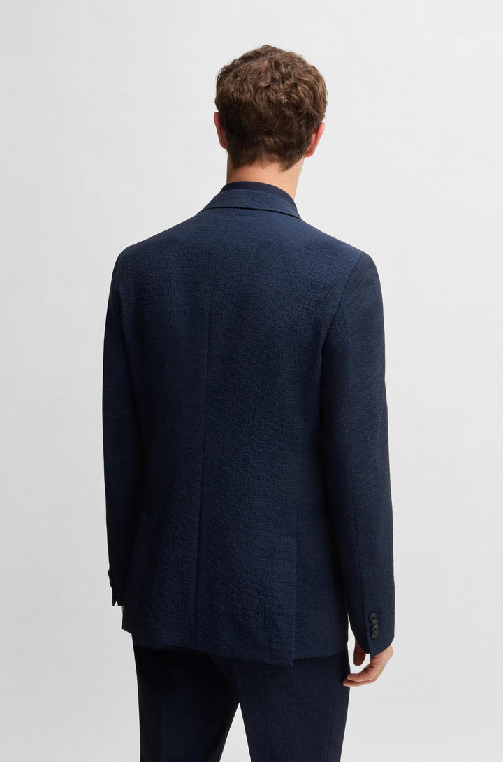Boss Two-piece suit in performance-stretch seersucker