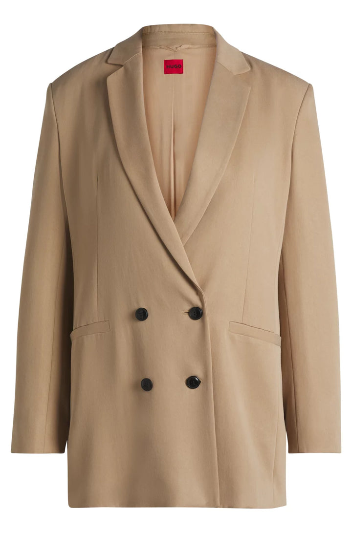 HUGO RELAXED-FIT BLAZER WITH DOUBLE-BREASTED CLOSURE