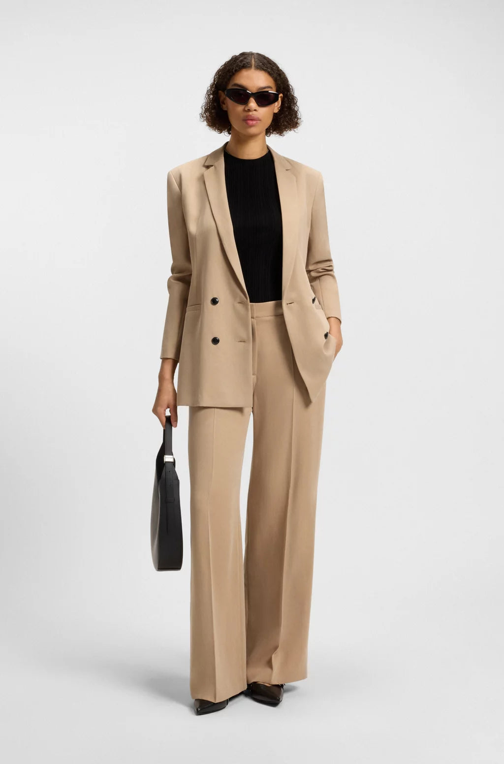 HUGO RELAXED-FIT BLAZER WITH DOUBLE-BREASTED CLOSURE