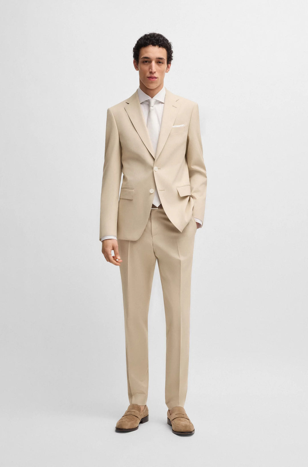 Boss Slim-fit blazer in stretch chiffon