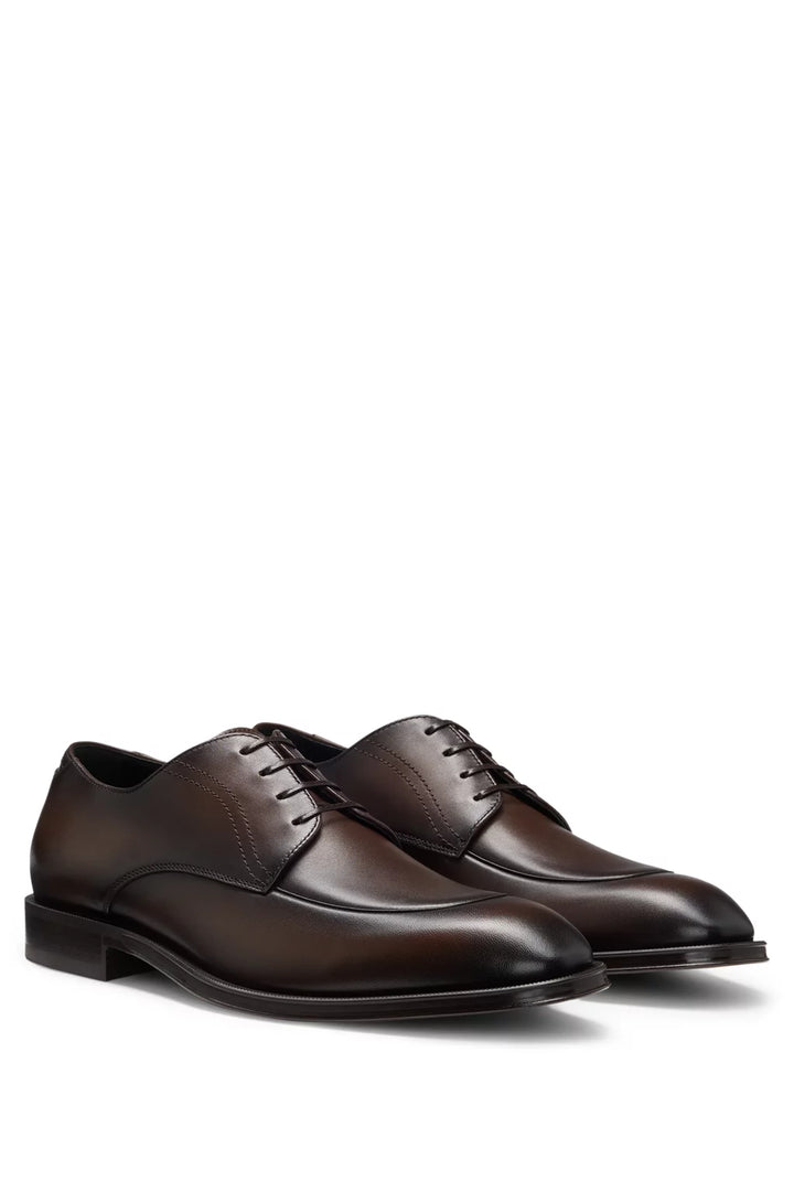 Boss Leather Derby shoes with apron toe