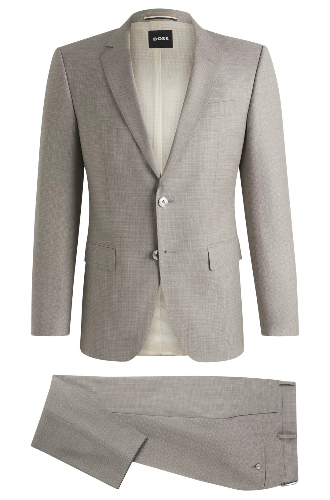 Boss Slim-fit suit in patterned wool