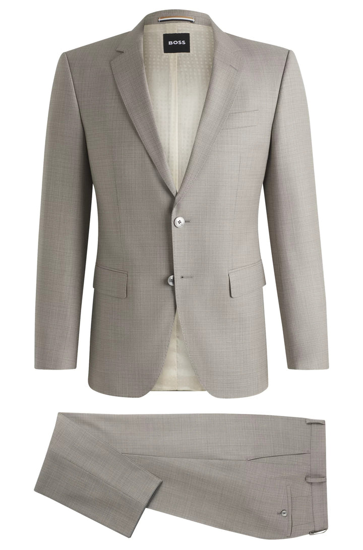 Boss Slim-fit suit in patterned wool