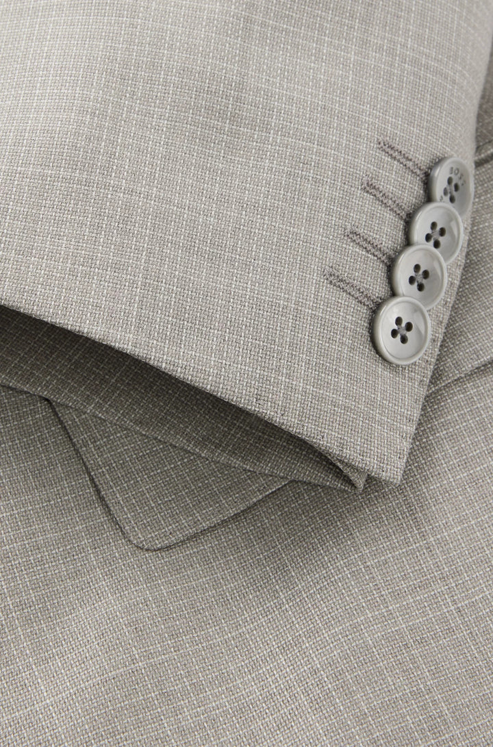 Boss Slim-fit suit in patterned wool