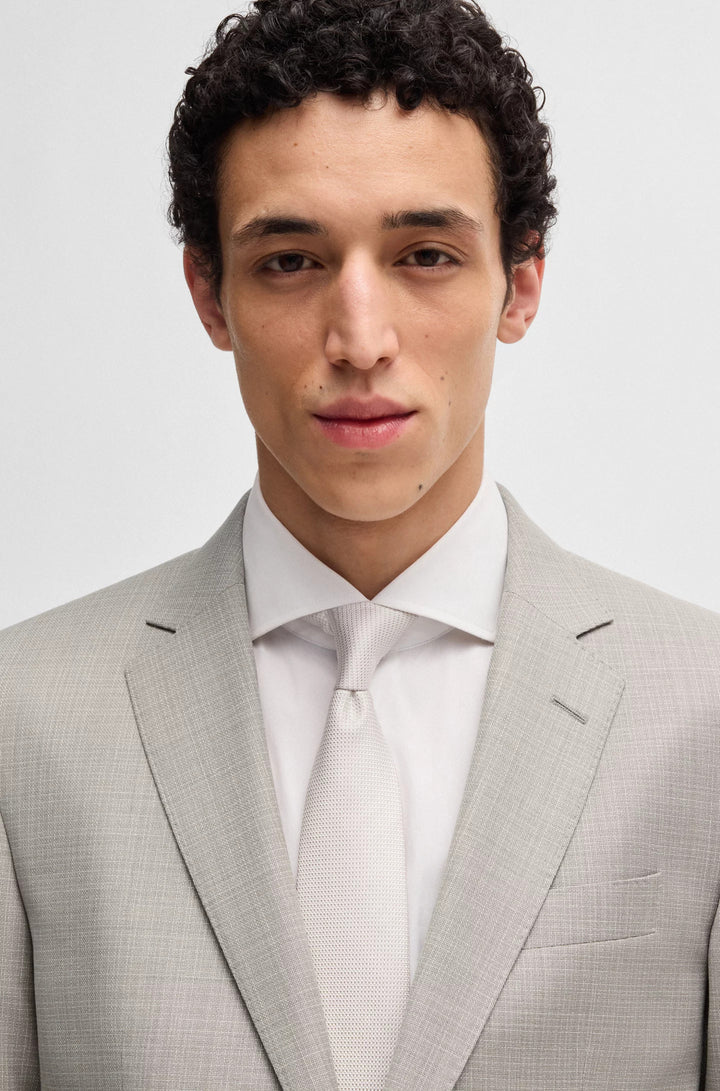 Boss Slim-fit suit in patterned wool