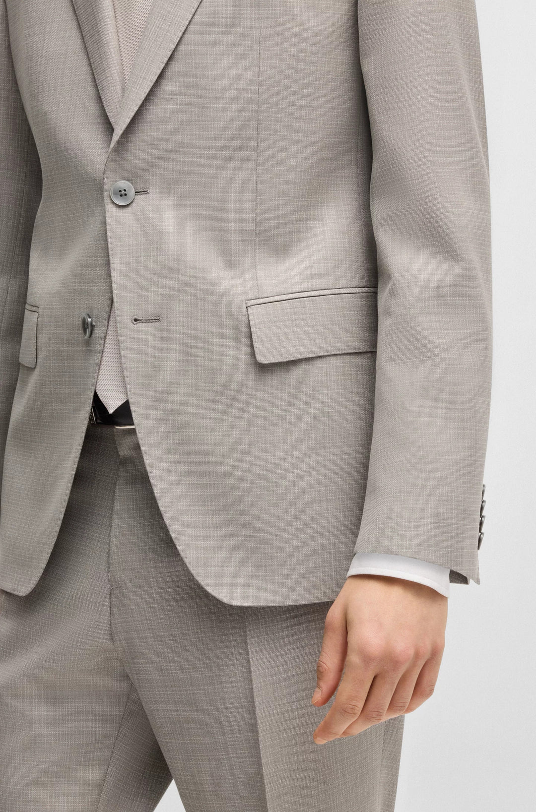 Boss Slim-fit suit in patterned wool
