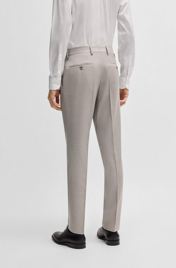 Boss Slim-fit suit in patterned wool