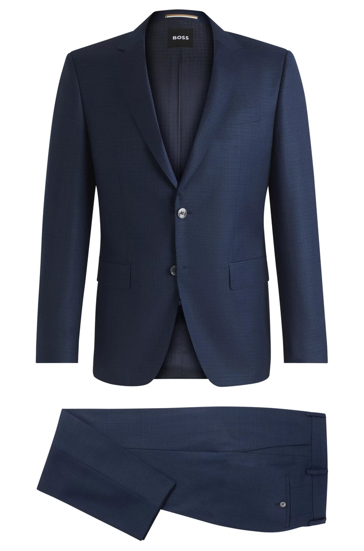 Boss Slim-fit suit in patterned wool