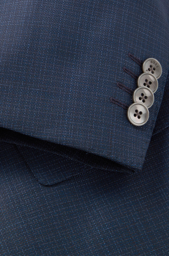 Boss Slim-fit suit in patterned wool