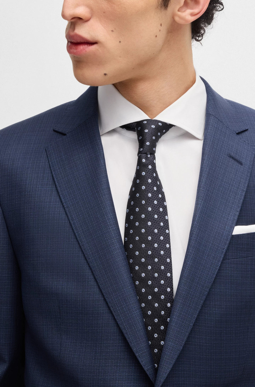 Boss Slim-fit suit in patterned wool