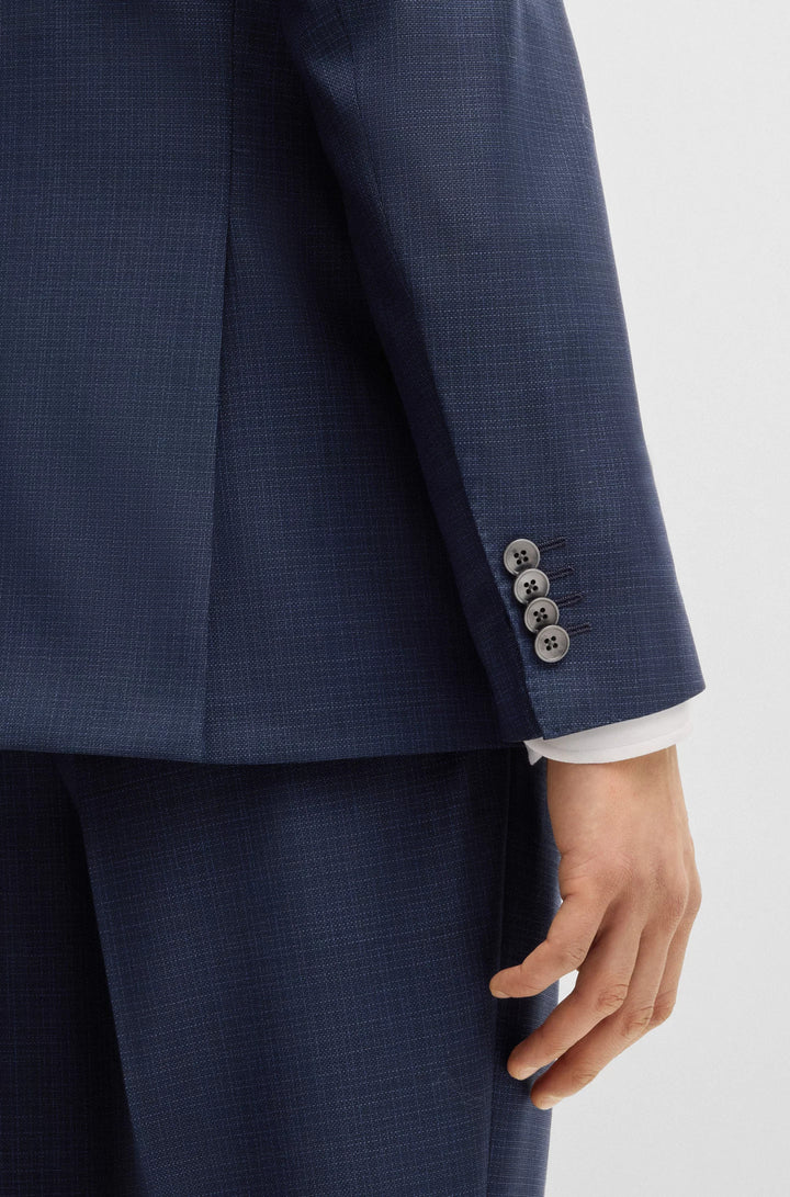 Boss Slim-fit suit in patterned wool