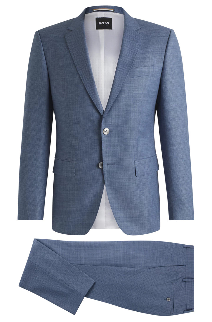 Boss Slim-fit suit in patterned wool