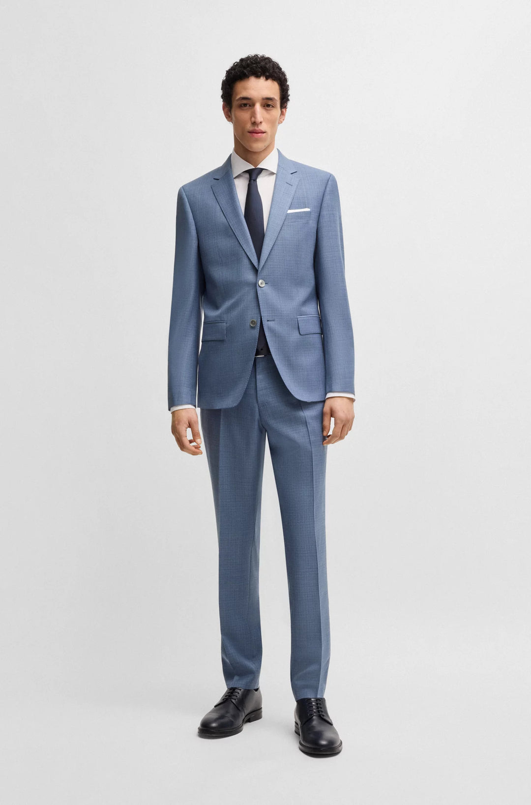 Boss Slim-fit suit in patterned wool
