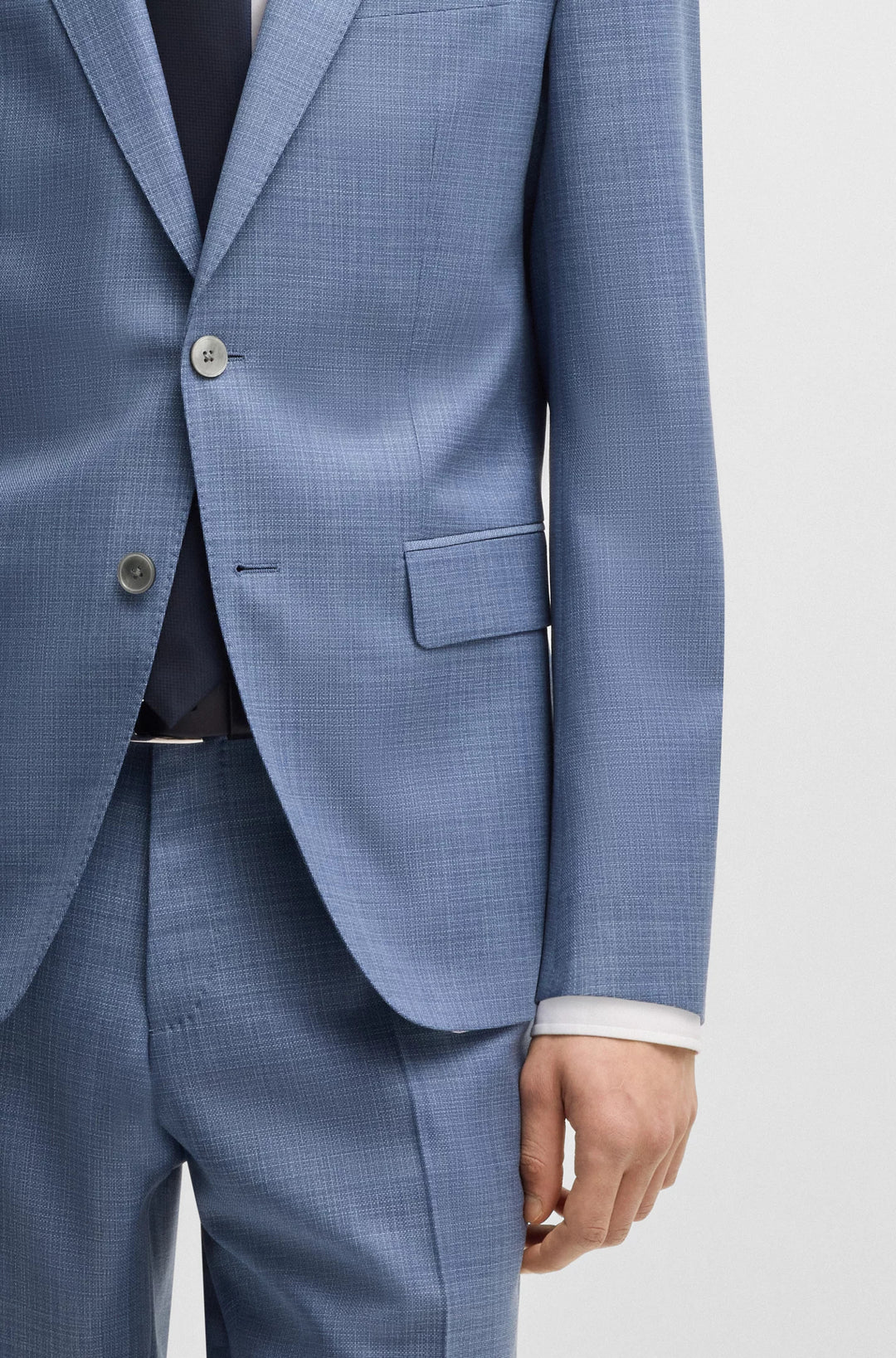 Boss Slim-fit suit in patterned wool