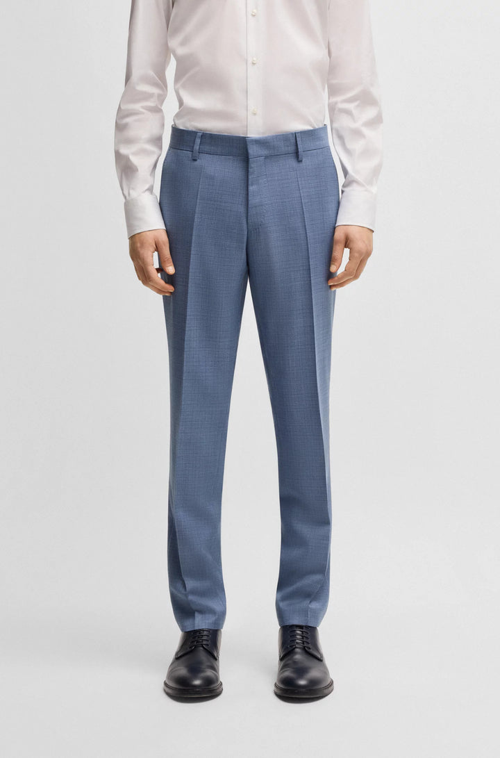 Boss Slim-fit suit in patterned wool