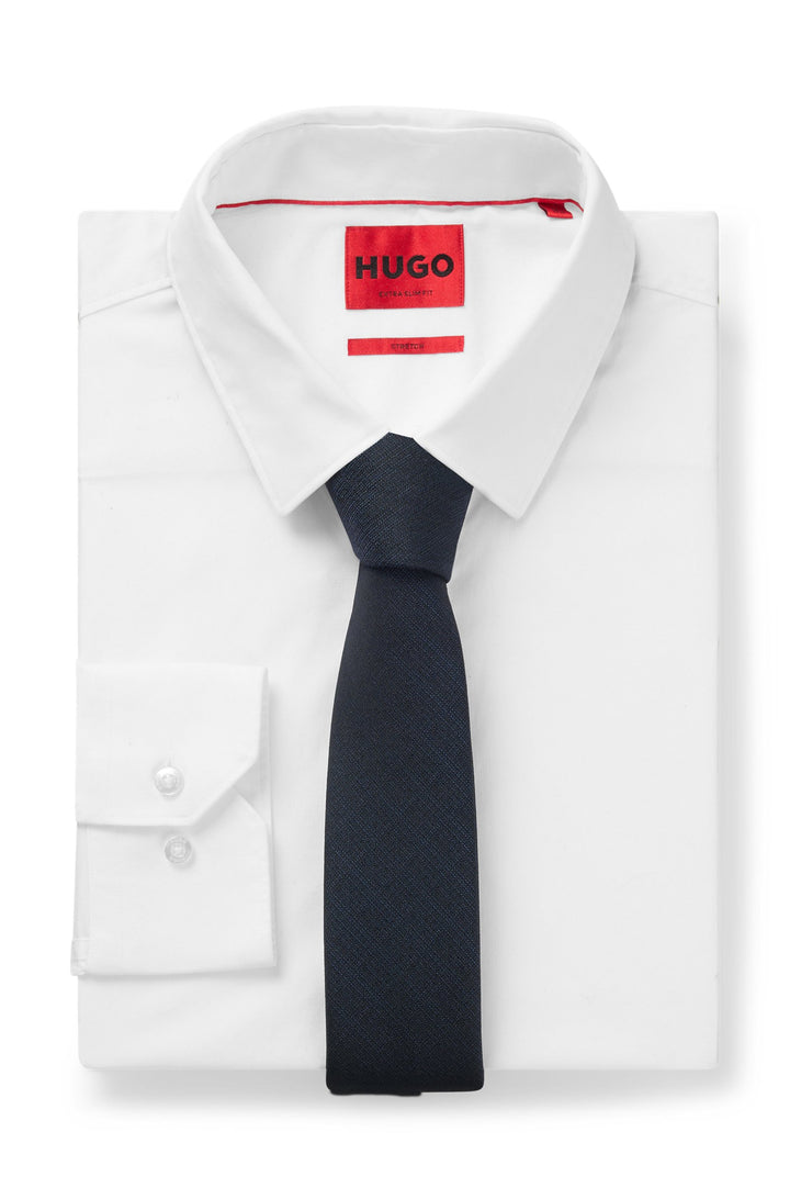 Hugo Jacquard-woven tie blended with silk