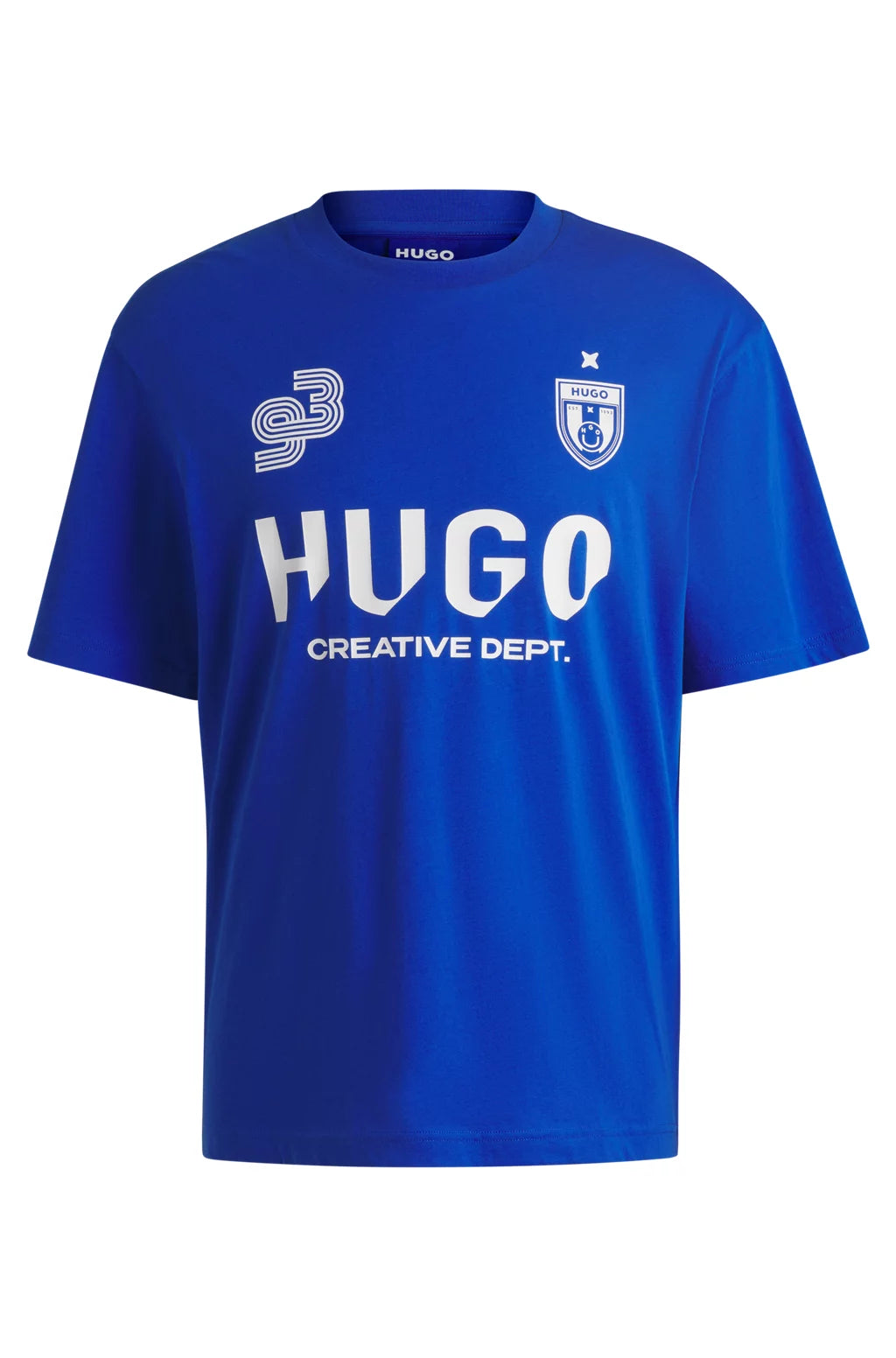 HUGO COTTON-JERSEY T-SHIRT WITH FOOTBALL-INSPIRED PRINTS