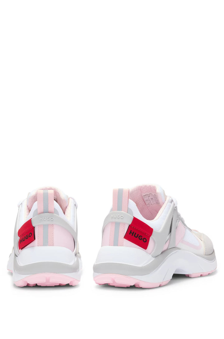HUGO Running-inspired trainers with mesh and suede