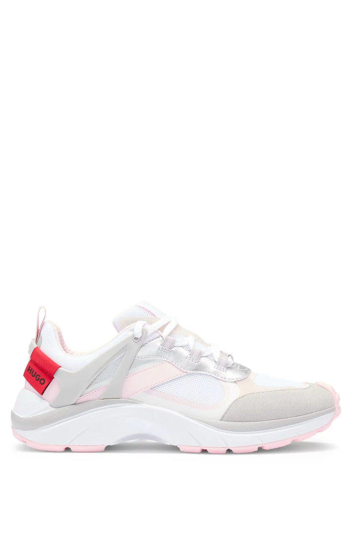 HUGO Running-inspired trainers with mesh and suede