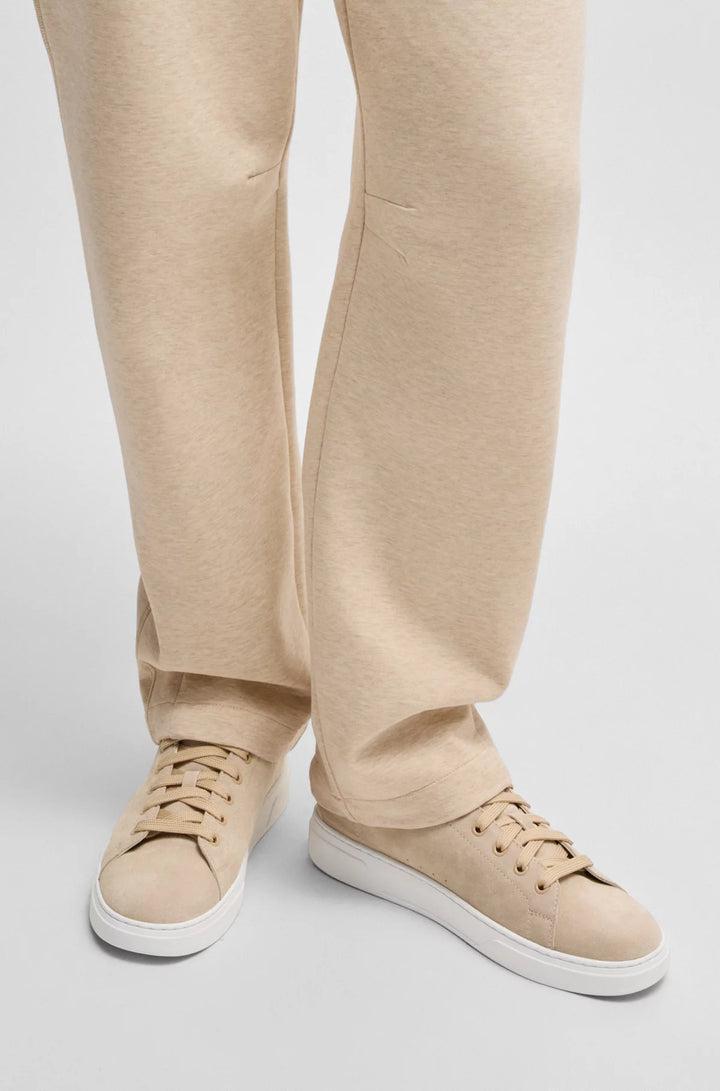 BOSS Suede trainers with leather backtab