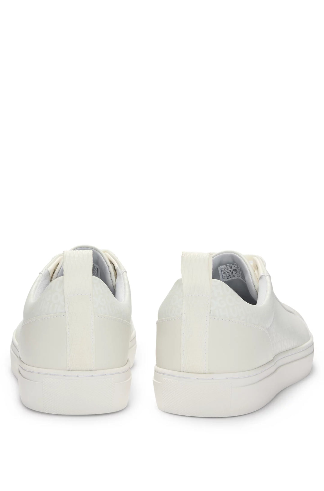 Hugo Faux-leather trainers with tonal monograms