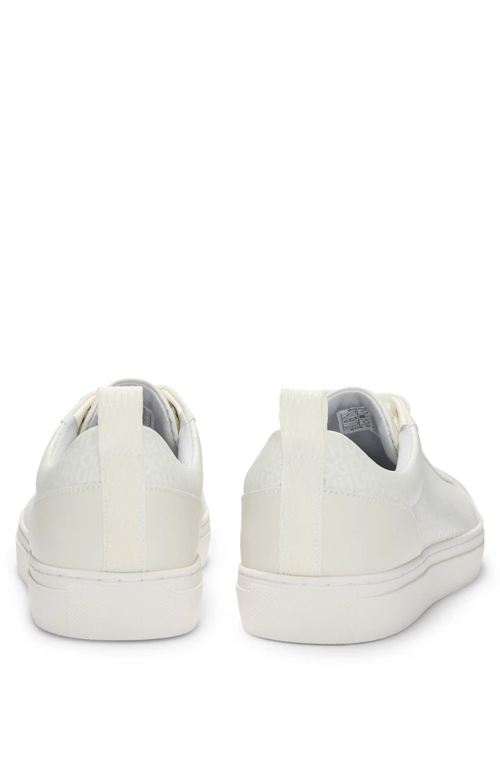 Hugo Faux-leather trainers with tonal monograms