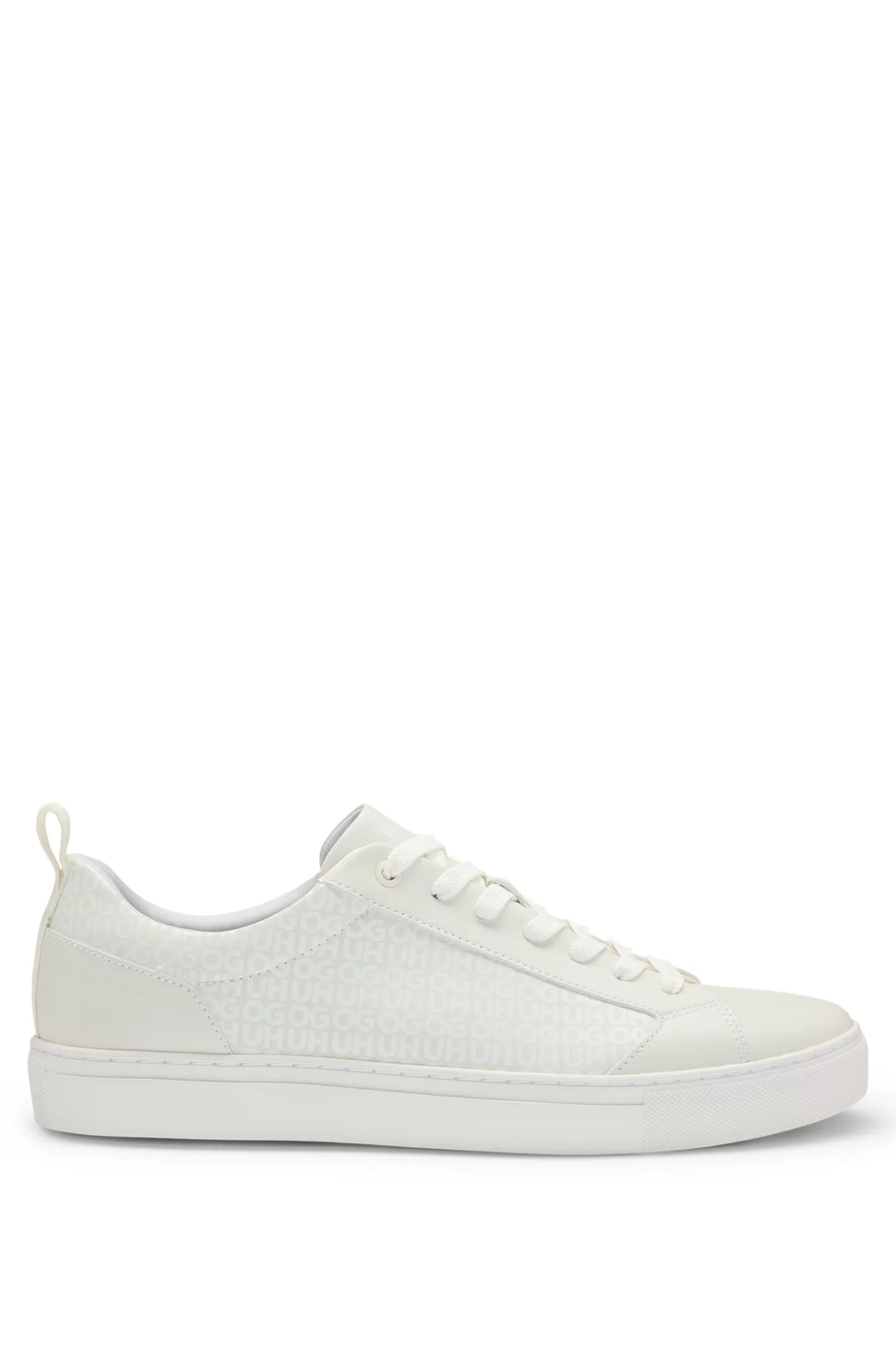 Hugo Faux-leather trainers with tonal monograms