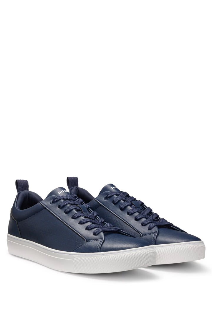 Hugo Faux-leather trainers with tonal monograms