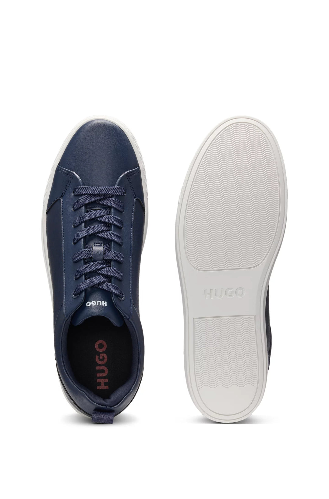 Hugo Faux-leather trainers with tonal monograms