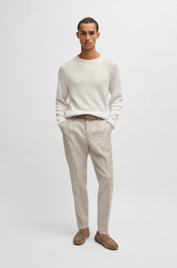 Boss Portuguese-crafted moccasin loafers in suede with penny trim