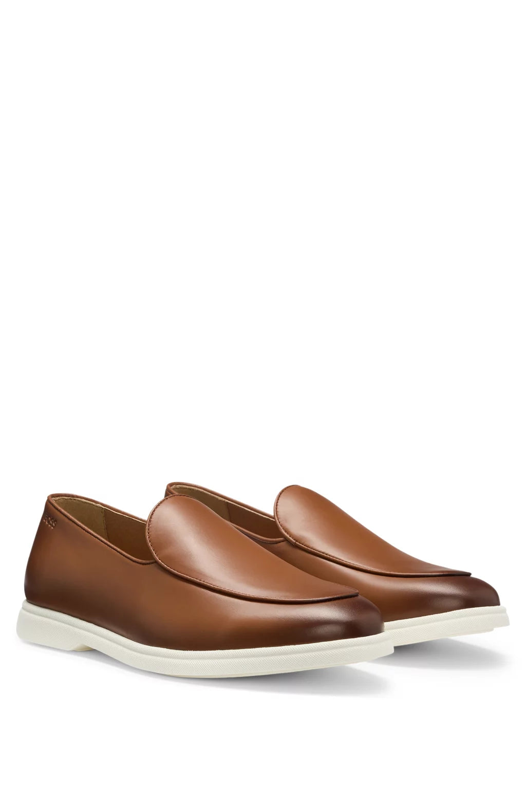 Boss Nappa-leather loafers with contrast outsole