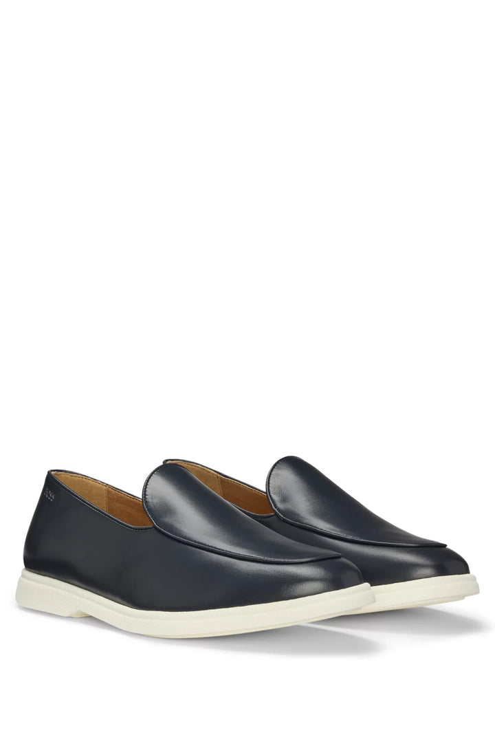 Boss Nappa-leather loafers with contrast outsole