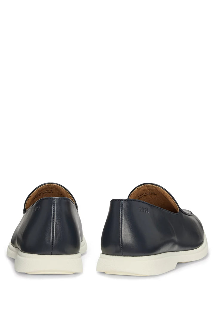 Boss Nappa-leather loafers with contrast outsole
