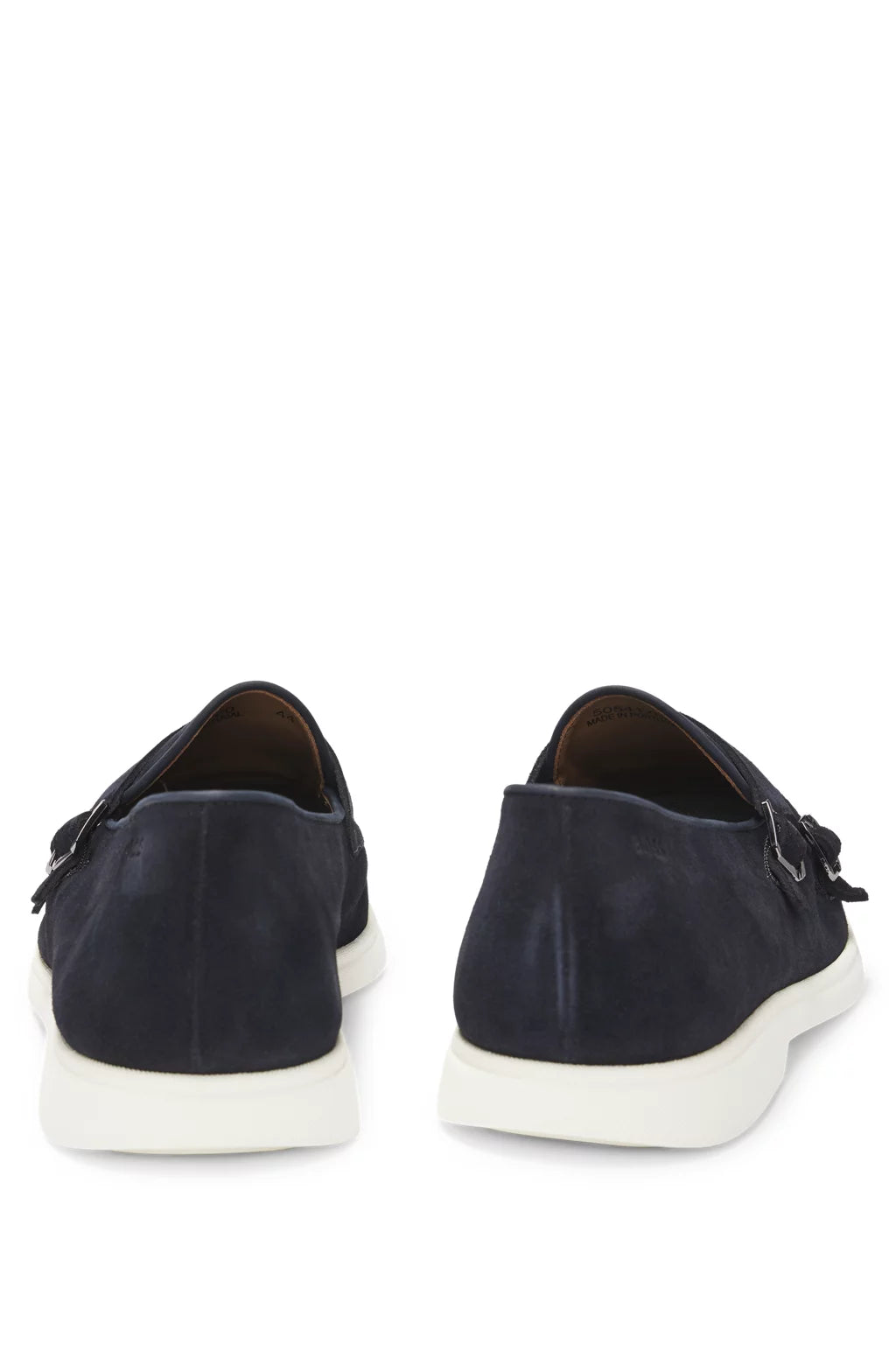 Boss Suede monk shoe with contrast outsole