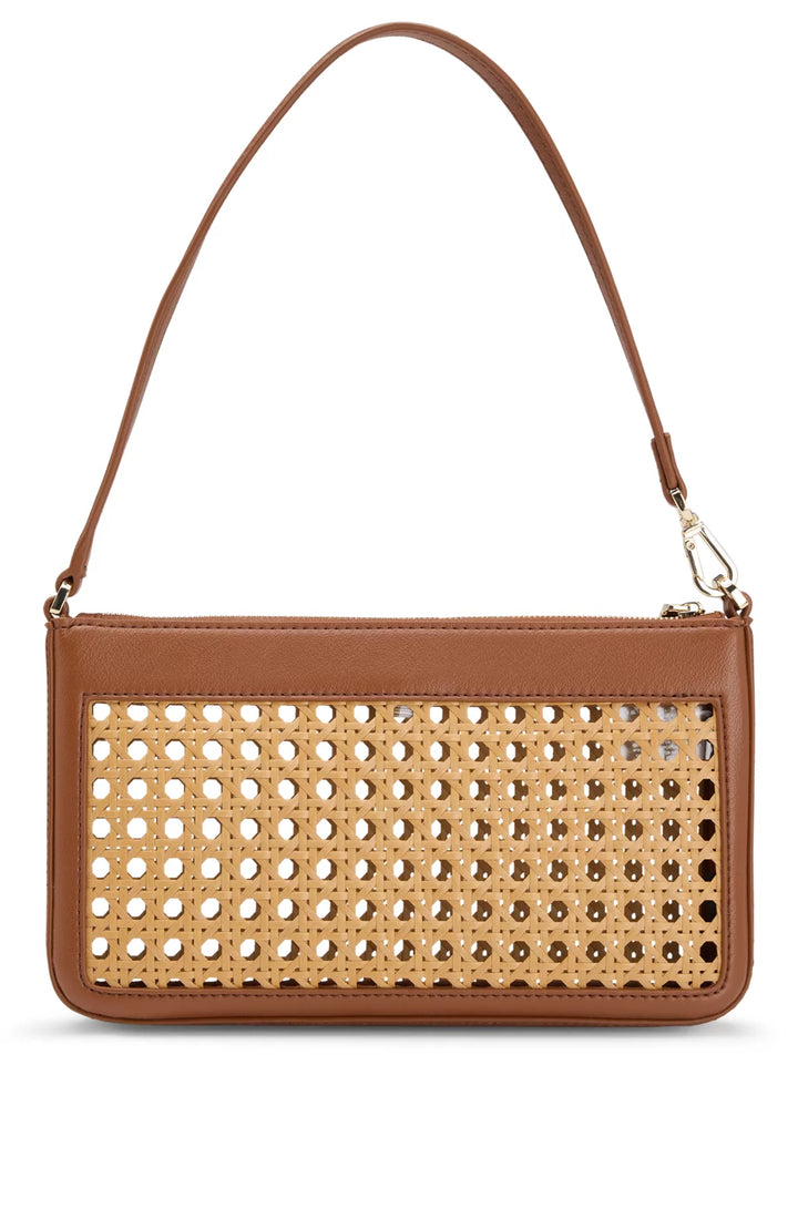 BOSS WOVEN SHOULDER BAG WITH PARTIALLY DETACHABLE HANDLE