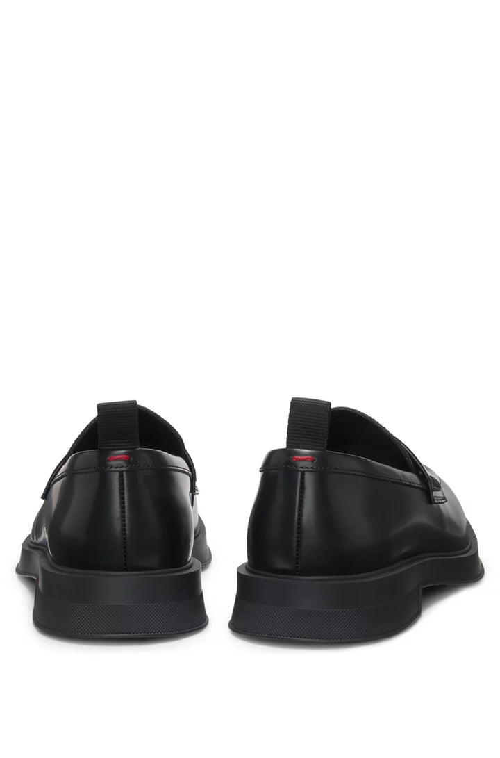 Hugo Brush-off leather loafers with padded strap