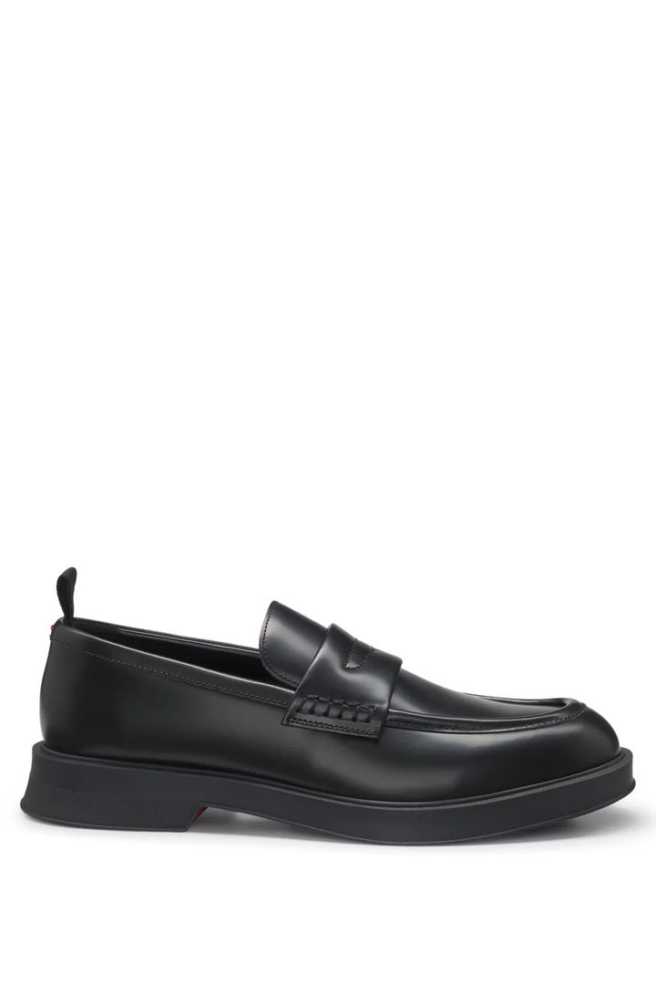 Hugo Brush-off leather loafers with padded strap